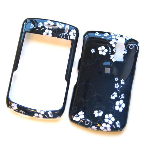 RIM Blackberry Curve 8300 8310 8320 8330 Snap-On Protector Hard Case Image Cover “Midnight Flowers” Design