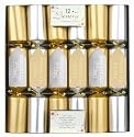 Luxury Christmas Crackers 32cm 12/Pk - Gold/Silver (KFSA)