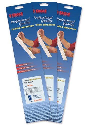 Eagle U271 0120 Finkat Orbital Dry Sanding Sheets 2 3 4 x 17 1 2 inch. Grit P120 5 Sheets Pack 1 Pack