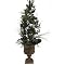 Multi-Foliage Faux Topiary in Resin Pot