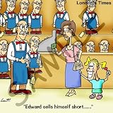 Londons Times Funny Music Cartoons - Edward Sells Himself Short - Light Switch Covers - single toggle switch
