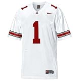 Nike Ohio State Buckeyes #1 White Twilled Replica Football Jersey