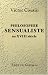 Book Philosophie sensualiste au XVIII siècle
