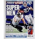 NFL Steiner Sports New York Giants Autographed #27 Brandon Jacobs ''Super Men'' Newspaper Cover 16'' x 20'' Reprint