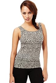Secret Slimming™ Light Control Round Neck Animal Print Camisole