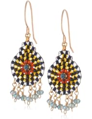 Miguel Ases Olivine Hydro-Quartz Small Dangle Drop Earrings