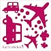 【ウォールステッカー】【harry sticker vehicle (乗り物)】転写式 hst-45-0004 サイズ:45cm×45cm ピンク