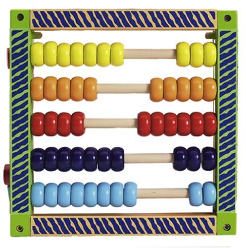 Eichhorn 100002235 - buntes Holz-Spielcenter, inkl. Motorikschleife und Zählrahmen, 20x20x36 cm