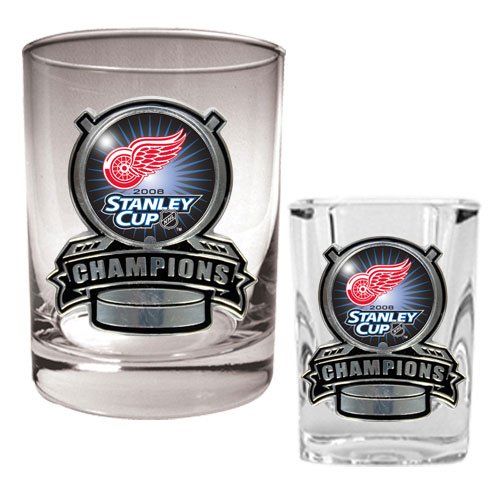 Detroit Red Wings 2008 Stanley Cup Champions Shot Glass