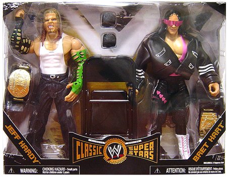Childrens Toyshop  Toys : WWE Classic 2-Pack: JEFF HARDY & BRET HART