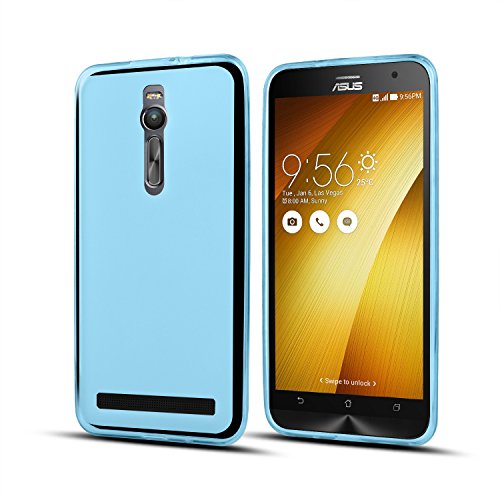 Asus Zenfone 2 Case, J&D [Drop Protection] Asus Zenfone 2 [Slim Cushion] Shock Resistant Protective Premium Jelly Case Slim Case for Zenfone 2 (5.5 ") ZE550ML / ZE551M (Blue)