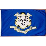 Conneticut US State Flag - 3 foot by 5 foot Polyester (NEW)