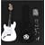 SX EG1K 3/4 LH WT White Left Handed 3/4 Size Guitar Package with Amp, Carry Bag and Instructional DVD