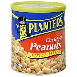 Planters Peanuts Cocktail, Lightly Salted, 16-Ounce Canisters (Pack of 6)