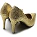 Ollio Women's Glitter Shoe High Heel Multi Color Pump