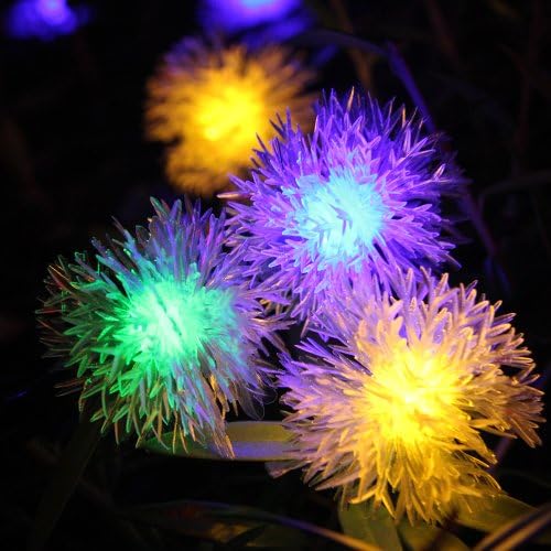 Innoo Tech Solar Powered String Lights 20 LED Outdoor Ball Fairy Lights for Garden Path Fence Lawn Christmas Party(RYGB)