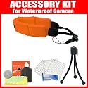 Deluxe Accessories Bundle Kit Includes Mini Flexible Tripod + Floating Strap + LCD Screen Protectors + Camera Cleaning Kit For Kodak PlaySport (Zx5) HD Waterproof Pocket Video Camera