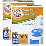 Munchkin Arm & Hammer Diaper Pail Refill Bags, 60 Count