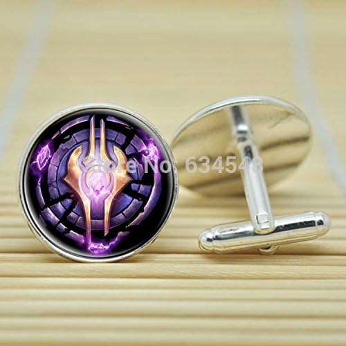 Pretty Lee Wow World Of Warcraft Draenei Crest Alliance In Silver Cufflinks Glass Cabochon Cufflinks C3136