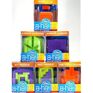 Aha! Brainteasers Bundle of Six Unique Puzzles by 