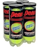 Penn Championship Extra Duty Tennis Balls (4-Cans, Shrinkwrapped)