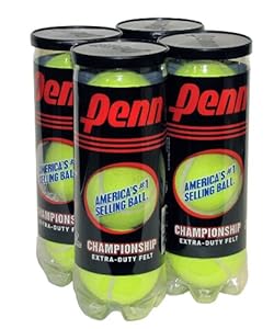 Penn Championship Extra Duty Tennis Balls (4-Cans, Shrinkwrapped)