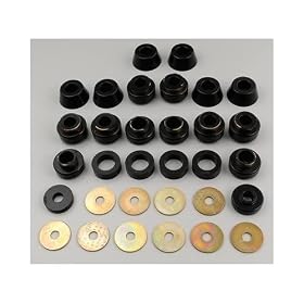 Energy Suspension 2-4105G: Body Mount Bushings, Polyurethane, Black, Jeep, Wrangler, Set of 31