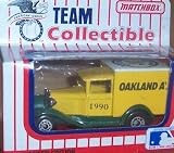 Oakland Athletics A's 1990 MLB Diecast Ford Model A Truck 1/64 Scale Baseball Team Collectible Matchbox White Rose