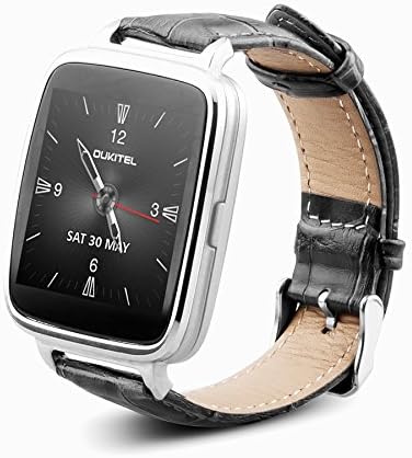 OUKITEL A28 1.54' IPS LCD Bluetooth Smart Watch Wrist Wrap Watch Phone For IOS Apple iphone and Android System Smartphone(Silver)