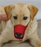 Pet Supplies : Standard Nylon Muzzle For dogs 70-100 lbs - 8 in. Burgundy