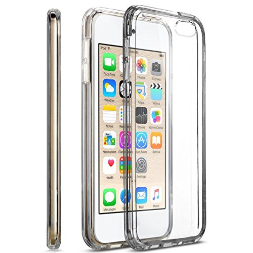 MXx iPod Touch 5th Generation Clear Case With Intergraded Shock Absorbing Soft TPU Bumper.