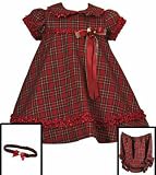 Apparel : Nostalgic New Christmas Plaid Holiday Dress Sz 3M to 24M