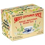 Magic Mountain Sweet Cinnamon Spice Herbal Tea, 20-Count Boxes (Pack of 6)
