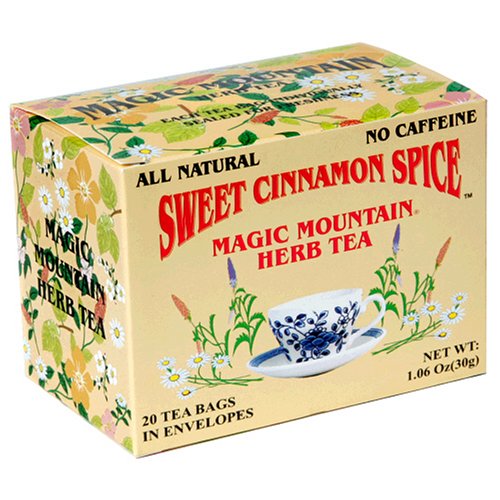 Magic Mountain Sweet Cinnamon Spice Herbal Tea, 20-Count Boxes (Pack of 6) by Magic Mountain