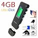UltraDisk DVR7 4GB MP3 Digital Voice Recorder Player & Radio