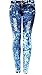 ELLA Juniors Acid Wash BLUE Denim JEANS Destroy Skinny Ripped Distressed Pants