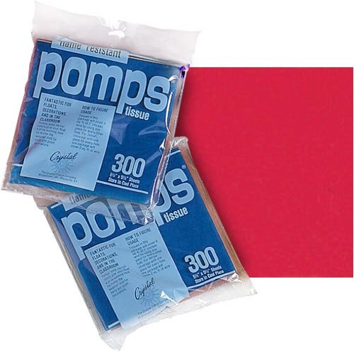 Childrens Toyshop  Sporting Goods : Pomps Tissue Squares Red
