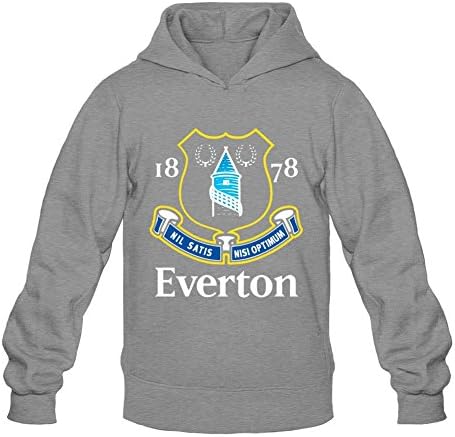 IETRAD Men's UK Football Soccer Club Everton Logo Hoodies Dark Grey