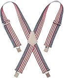 Custom LeatherCraft 110USA Heavy Duty USA Flag Elastic Suspender, USA Flag Print