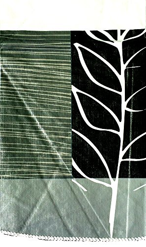 High Quality Vinyl Felt Backed Tablecloth, Thicker, Last Longer, Stain Resistant for Indoor and Outdoor - Black and White Theme (60 X 84)