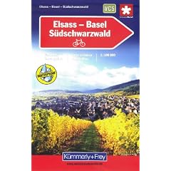 Carte routi�re et touristique : Alsace - B�le - For�t noire (cyclo tourisme)