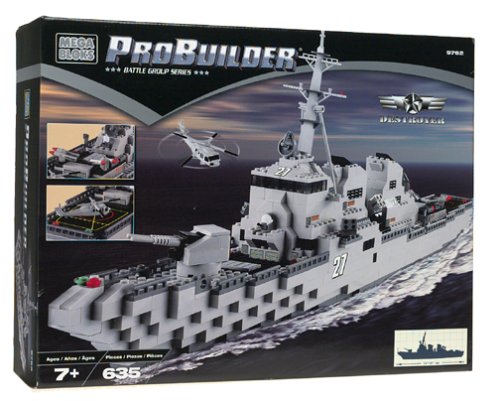 Childrens Toyshop  Toys : Mega Bloks ProBuilder 9762 Destroyer 635pc
