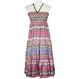 Multi Pink & Purple Paisley Boho Indie Print Maxi Dress