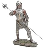 Large Knight in Chain Mail and Plate Mail Armor - Wielding Halberd with Dagger and Sword - Very Detailed