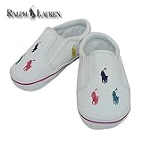 Ralph Lauren(ラルフローレン) BAL HARBOUR REPEAT LAYETTE SOFT SOLE White Canvas/Multi Ponies バル ハーバー リピート スリ