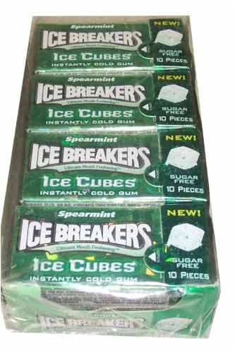 Ice Breakers Sugarless Ice Cubes Spearmint Flavor Gum by Buy Candy Wholesale