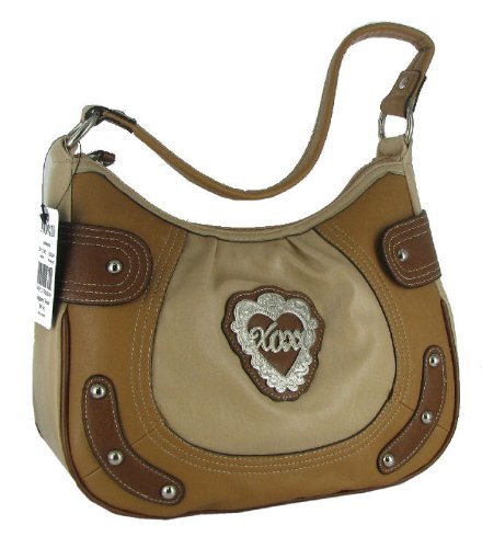 XOXO Kensington White Multi-Colored Junior Hobo Handbag Purse