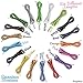 DailyShoes 10 PAIRS PACK Round Waxed Shoelaces for Hiking, Dress, Oxford Flat Shoes