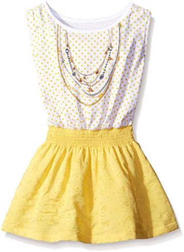 Sierra Julian Kids' Mava Printed Dress, Yellow, 6Y