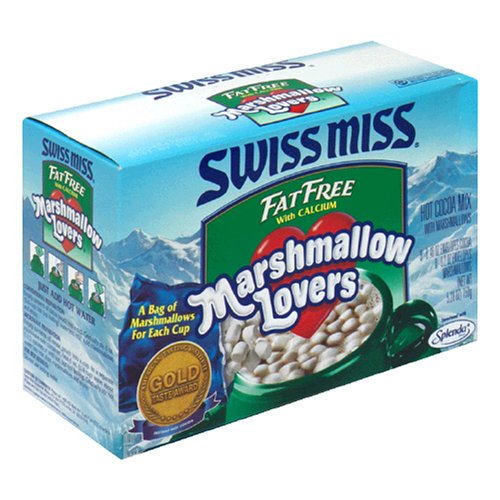 Swiss Miss Hot Cocoa Mix, Fat Free, Marshmallow Lovers, 8-Count Envelopes (Pack of 8)